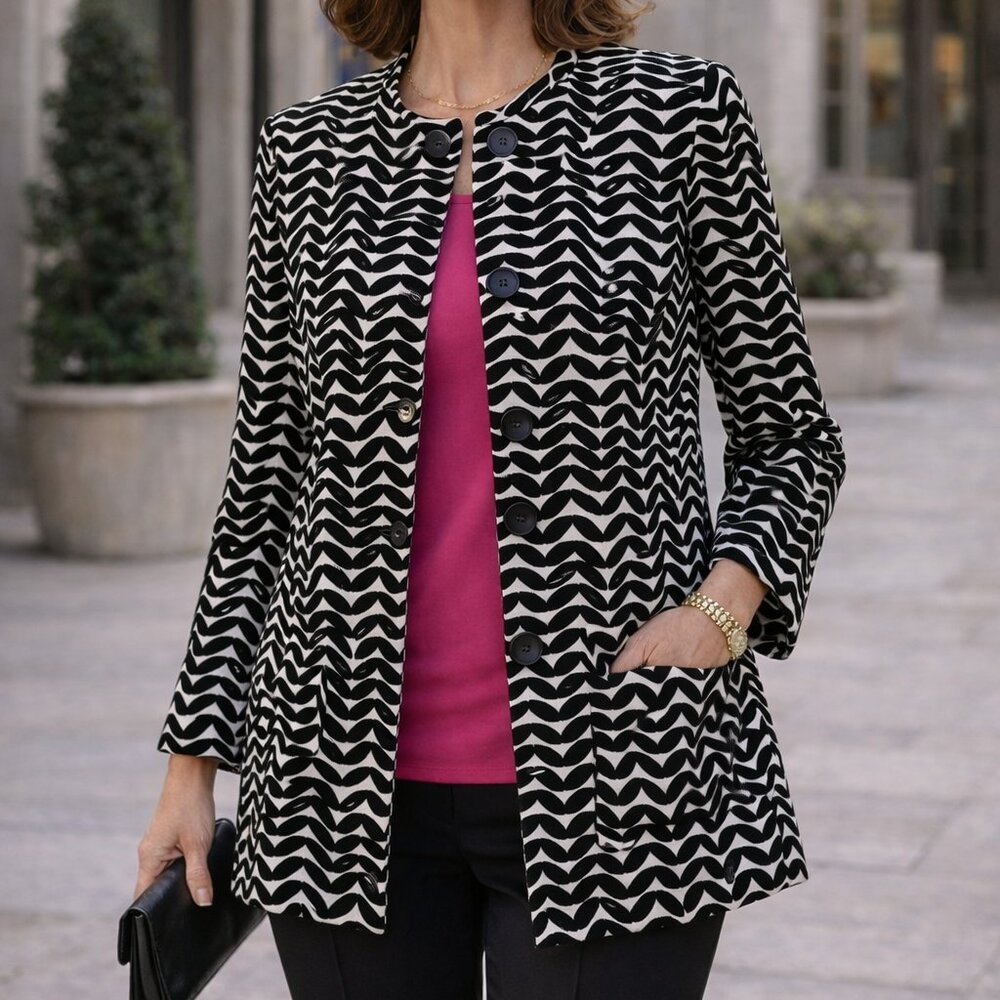 East 5th Button Front Trench Coat L